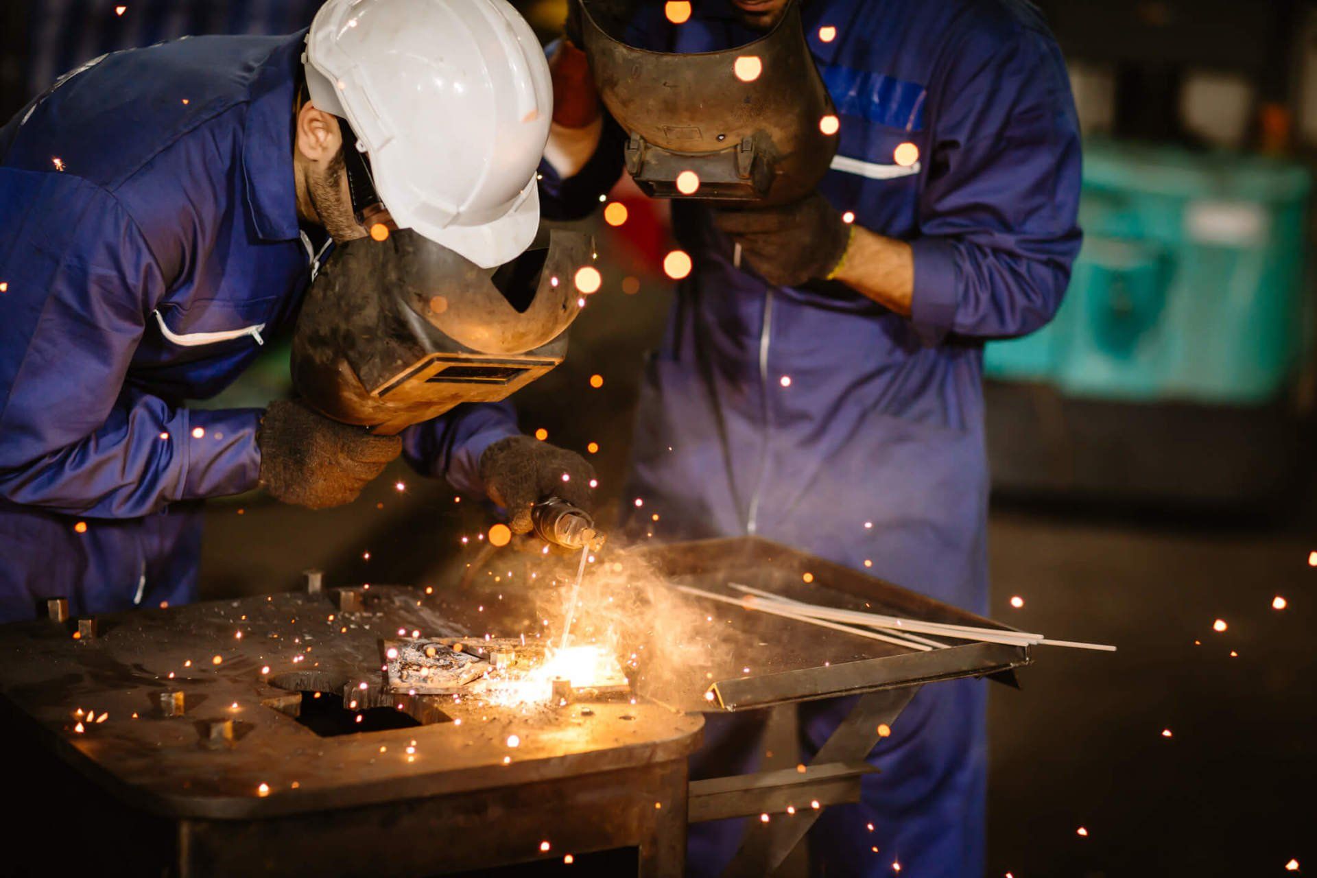 Welders in Metal Factory — Oklahoma City, OK — Standard Steel Company, LLC