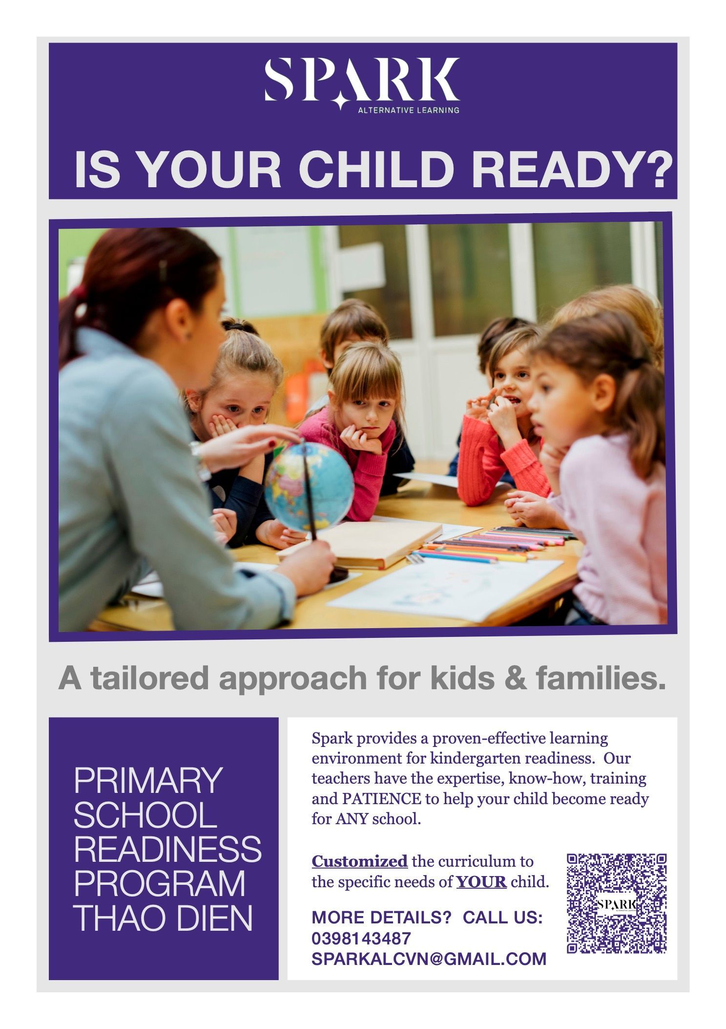 A poster that says spark is your child ready