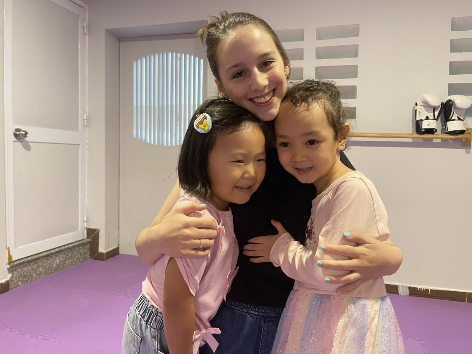 Children with teacher at Spark English Center in Thao Dien, HCMC, Vietnam