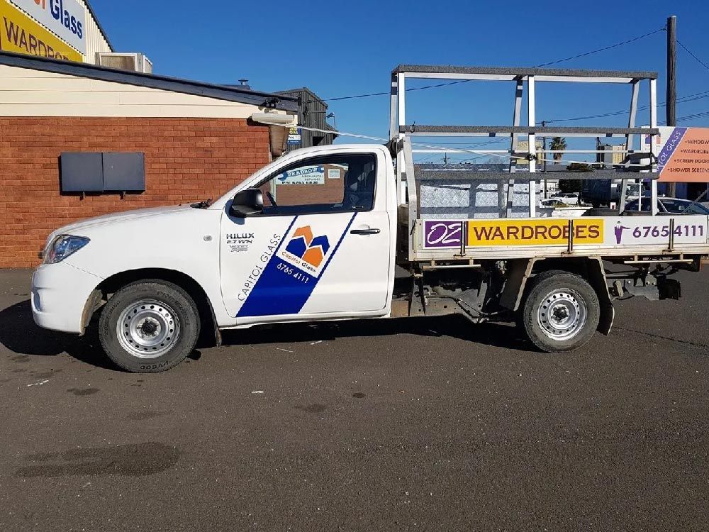 Capitol Glass Service Vehicle — Capitol Glass in Taminda, NSW