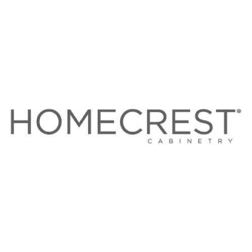 The homecrest cabinetry logo is on a white background.