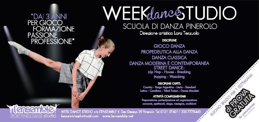 WEEK DANCE STUDIO SCUOLA DANZA PINEROLO COUPON SETTIMANA GRATUITA