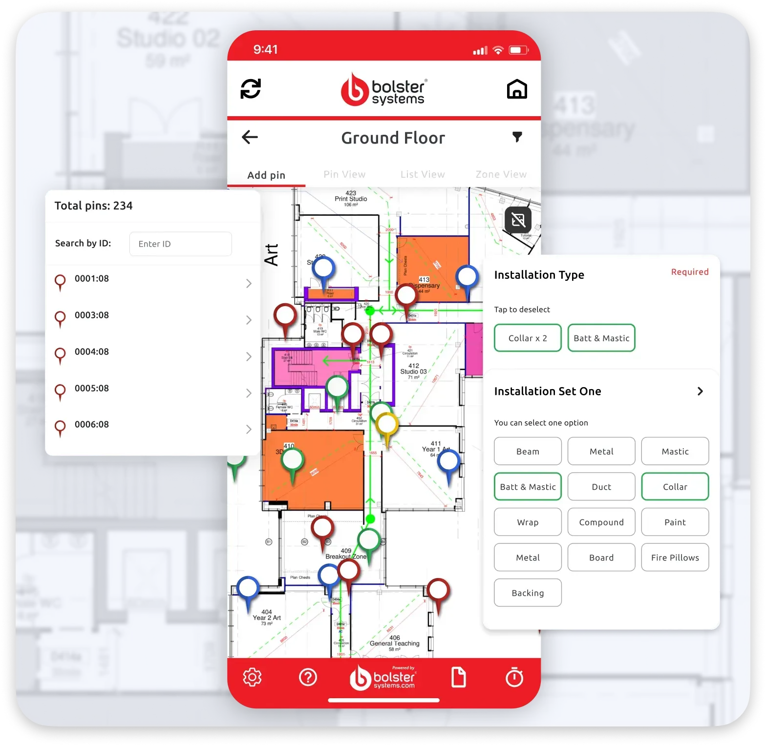 A phone and a computer screen with a blue background.