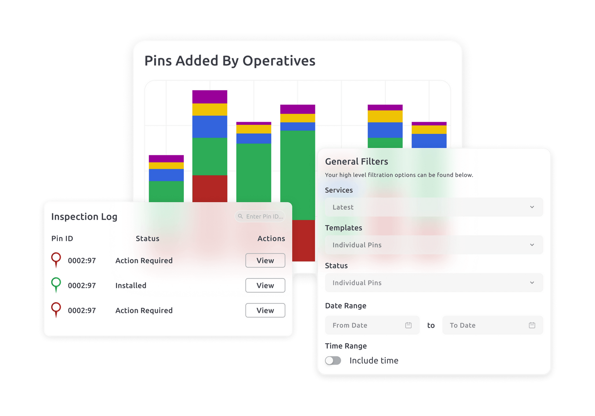 A screenshot of a dashboard and a floor plan of a building.