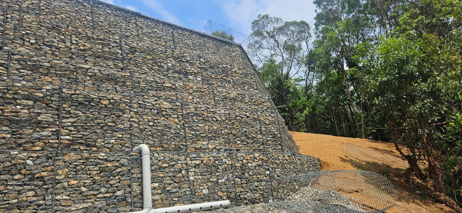 A Gabion Wall Constructed — STJ Earthmoving in Mareeba, QLD