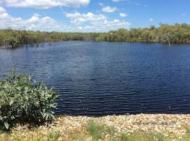 A Large Body of Water Surrounded by Trees on a Sunny Day — STJ Earthmoving in Mareeba, QLD