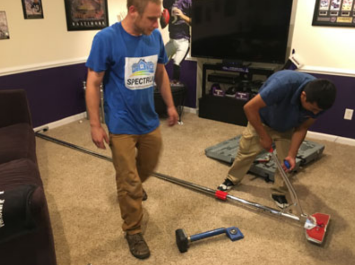 Carpet repair by Spectrum Carpet & Upholstery Cleaning in Frederick, MD.