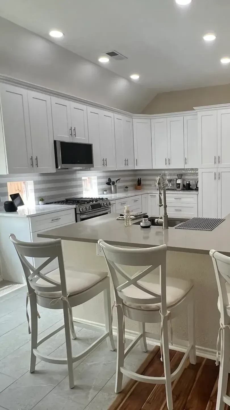 Custom Remodel Kitchen Cabinets, Counter, Island with Appliances