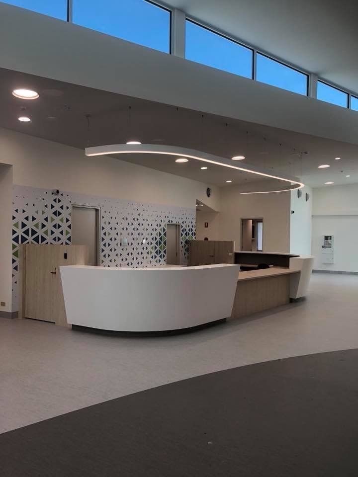 front reception area