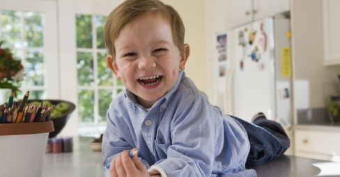 Happy boy in our child care centre in Clifton