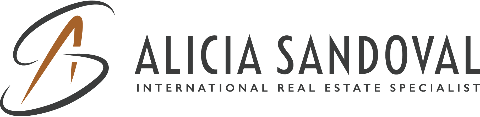 The logo for alicia sandoval international real estate specialist