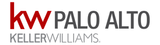 The logo for kw palo alto keller williams is red and black.