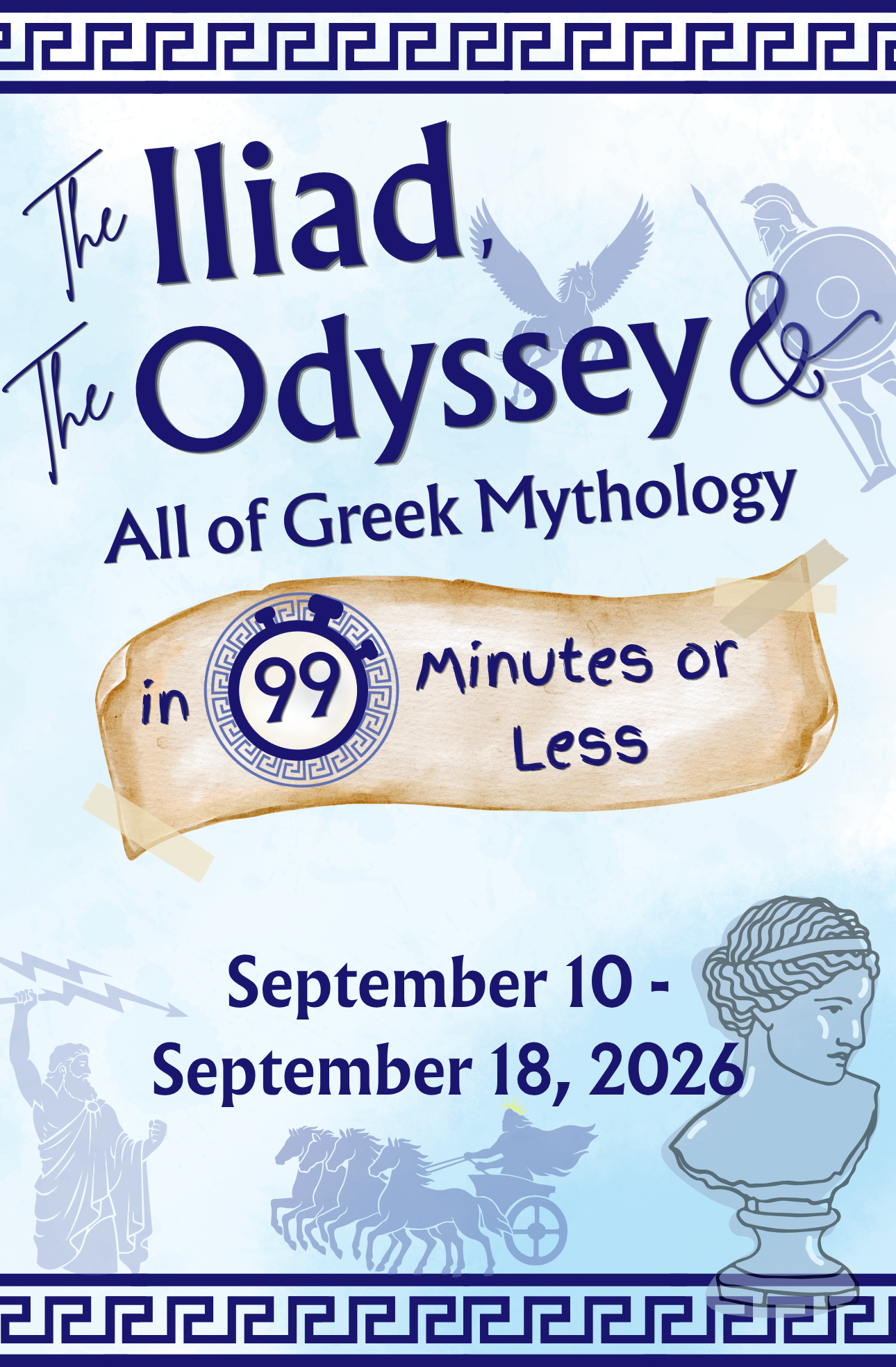 Poster for The Iliad, The Odyssey  and all things Greek Mythology 