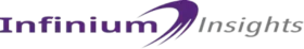 Infinium Insights logo with purple text and a curved graphic.