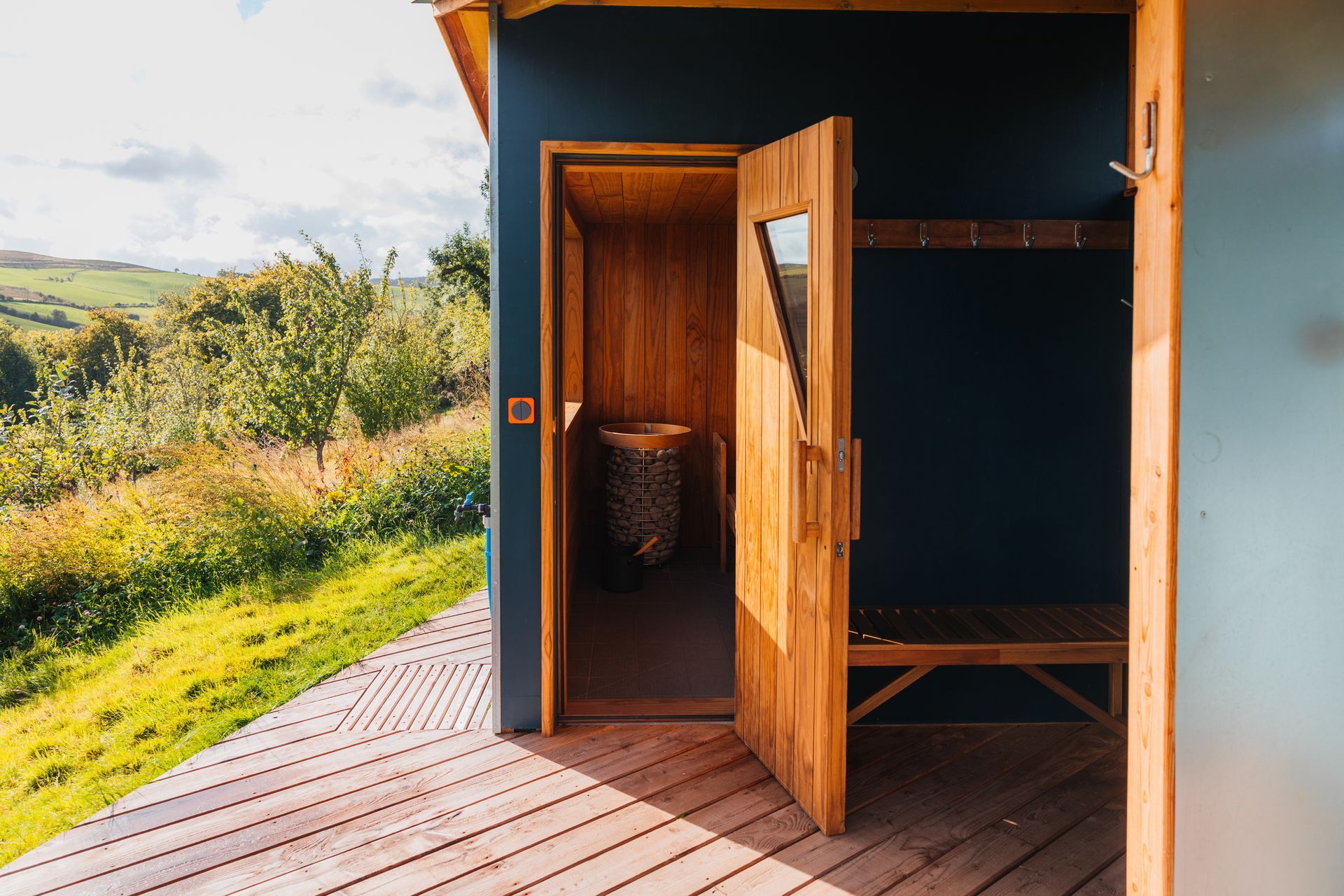 The sauna at Welsh Lavender
