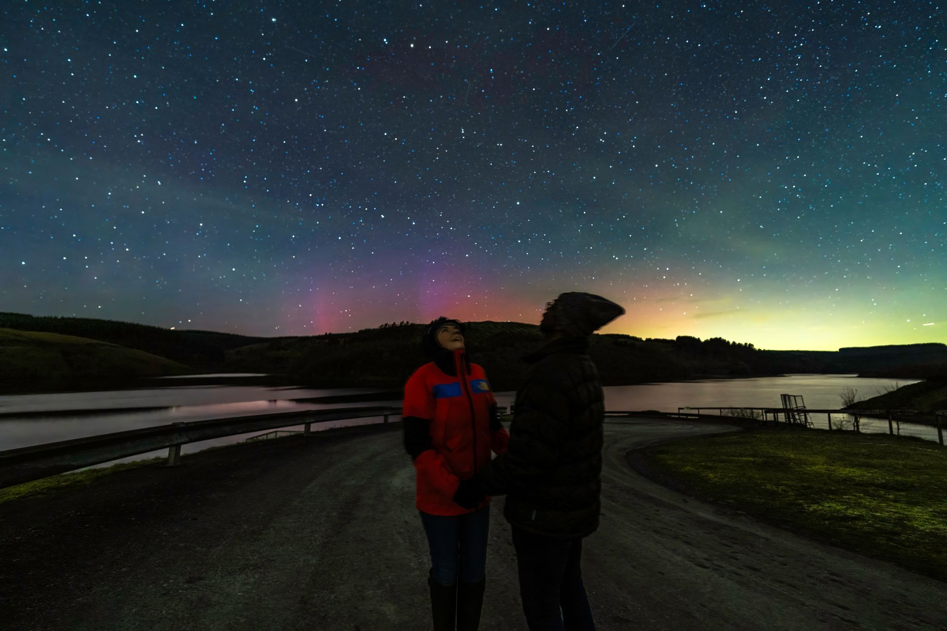 Watching the aurora at Llyn Brianne