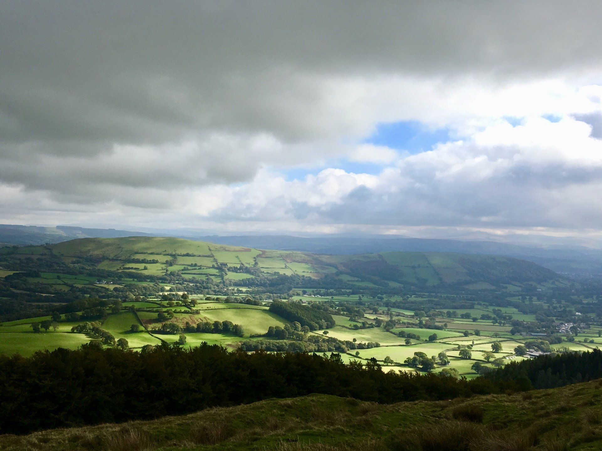 View over the upper Tywi Valley