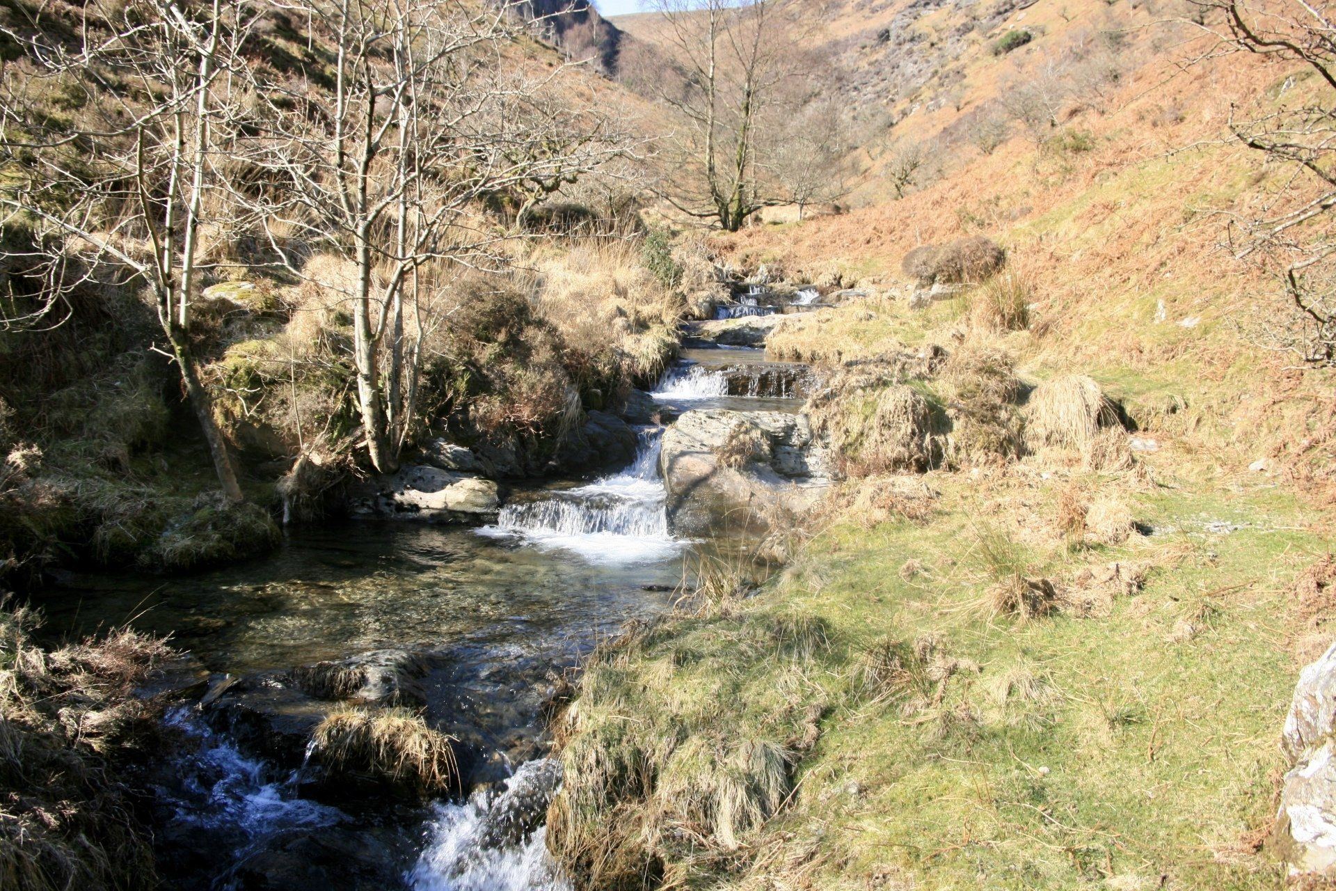 Waterfalls at Cwm Merchon Cambrian Mountains