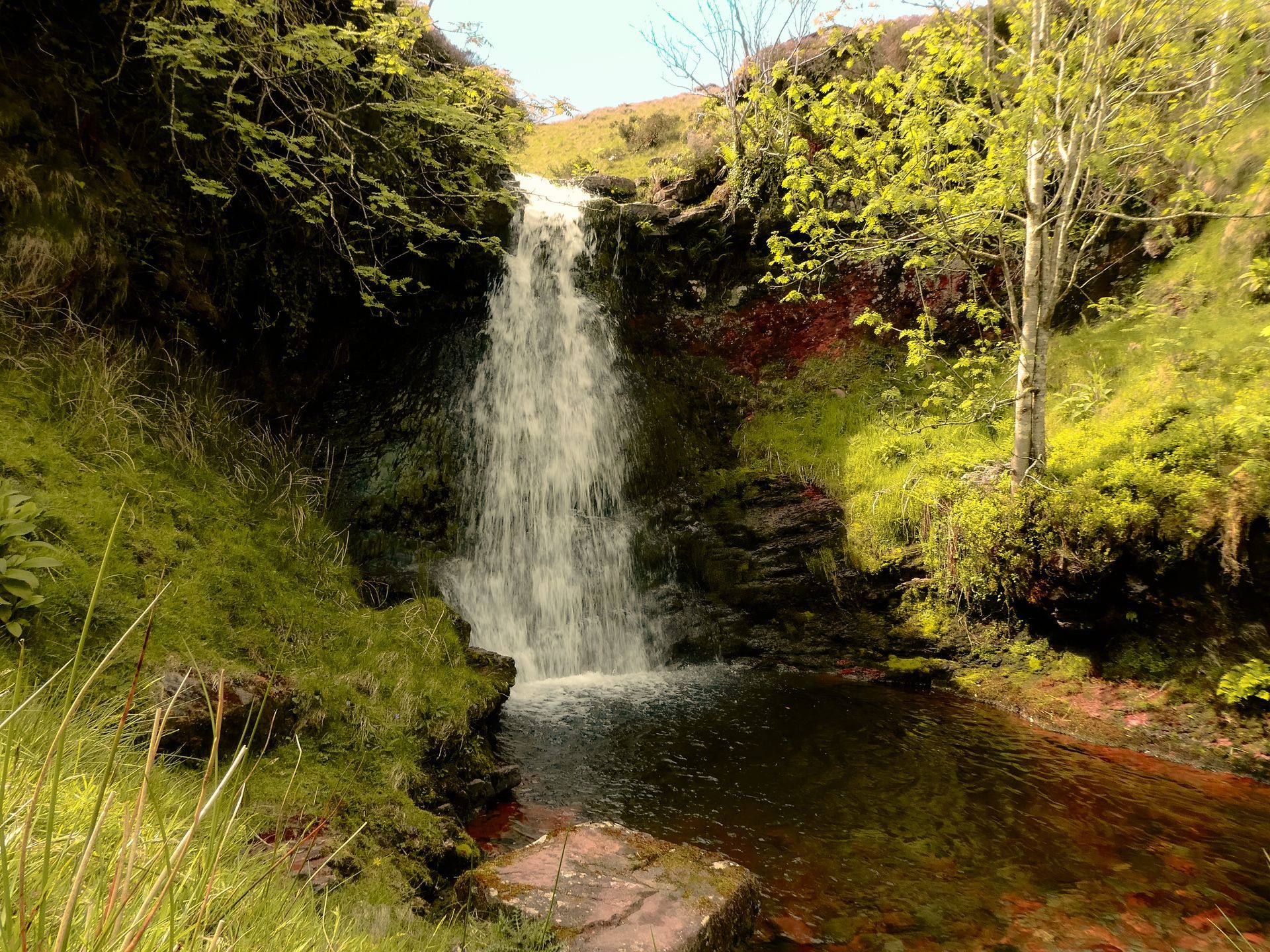 waterfalls near Llyn y Fan Fawr