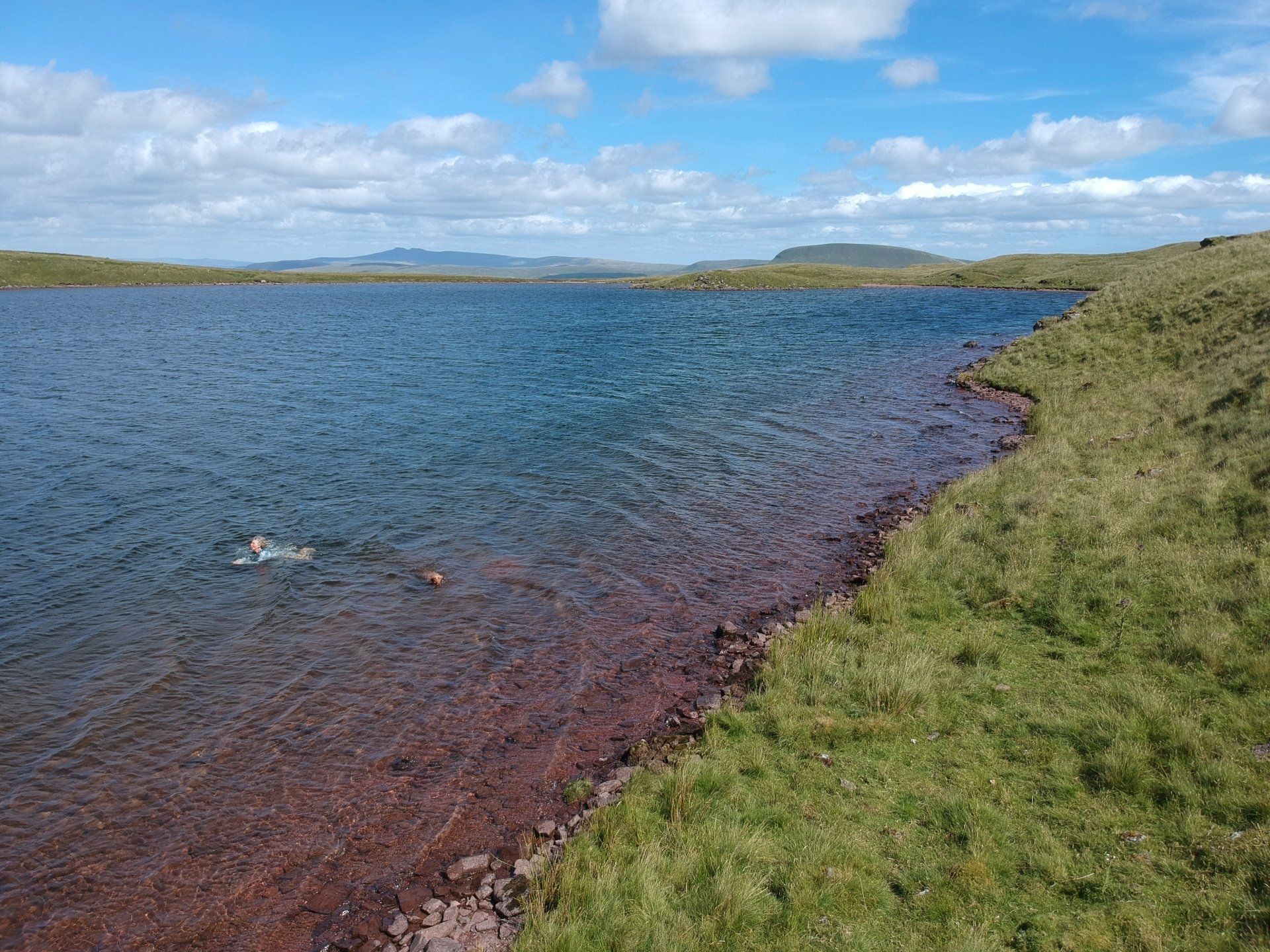 Wild swimming at Llyn y Fan Fawr
