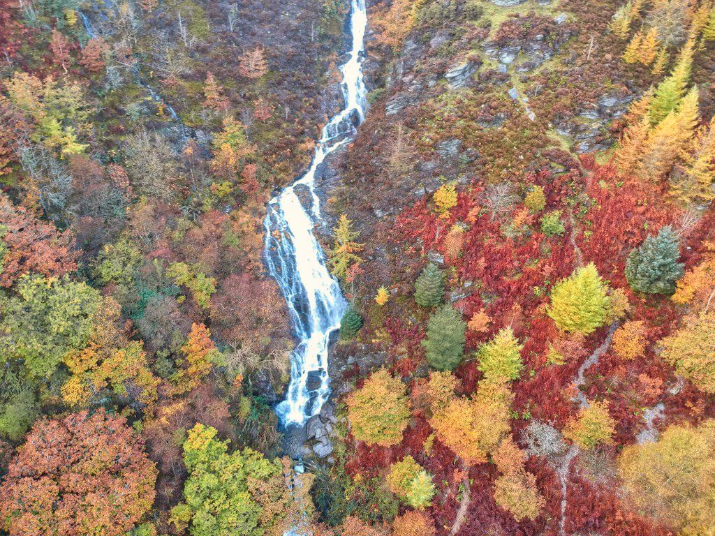 Cwm Rhaeadr Waterfall Cambrian Mountains, Llandovery Wales