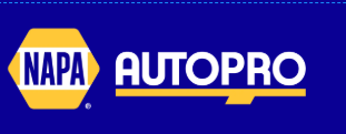 NAPA AutoPro logo in yellow and white on a blue background