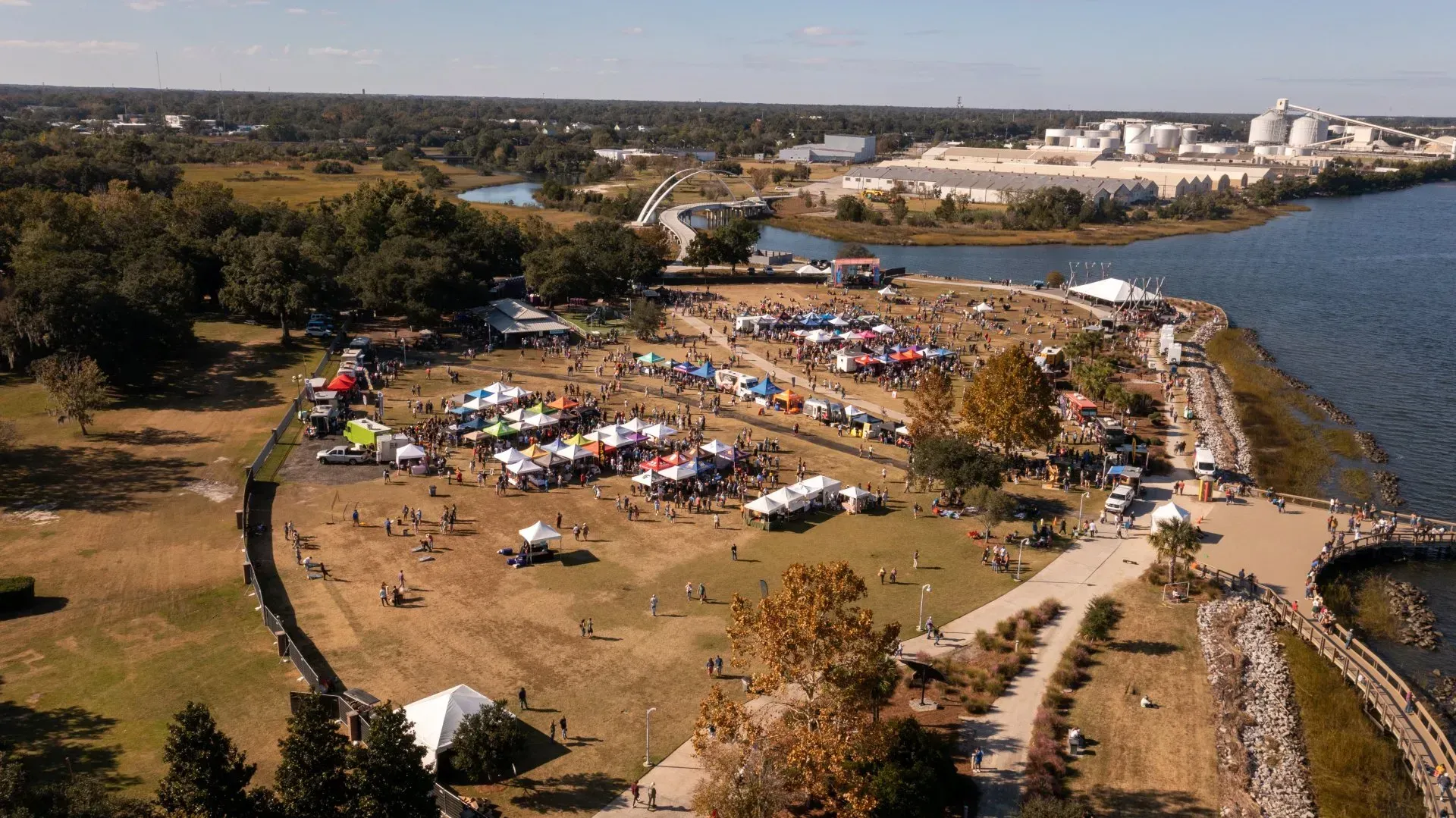 Aerial View of Event — North Charleston, SC — Access Portable Toilets