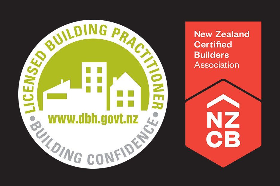 Licensed Building Practitioner and New Zealand Certified Builders Association logos