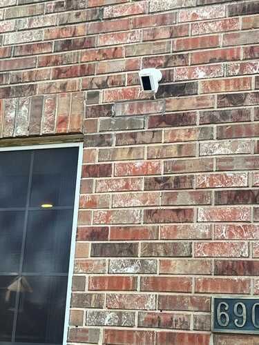 Security camera installed for home surveillance by handyman services in the DFW Area