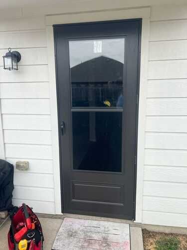 Exterior door installation by professional handyman door installer in the DFW Area