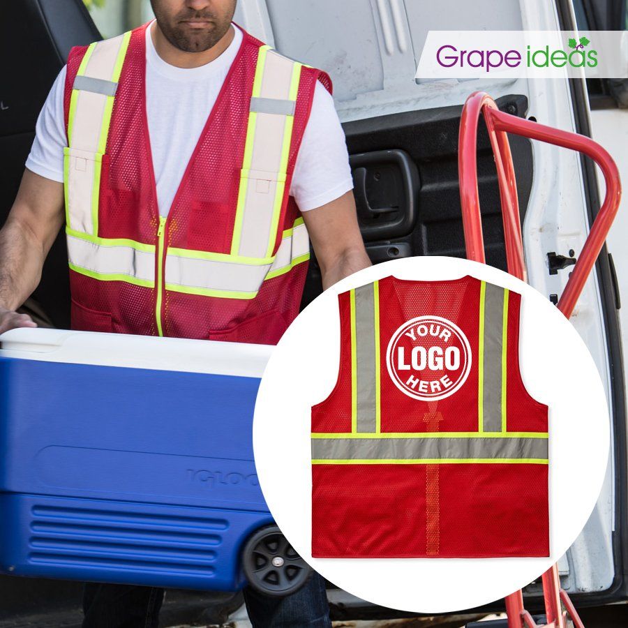 red Jacket with costumed logo