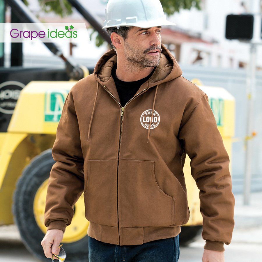 brown winter Jacket with your brand