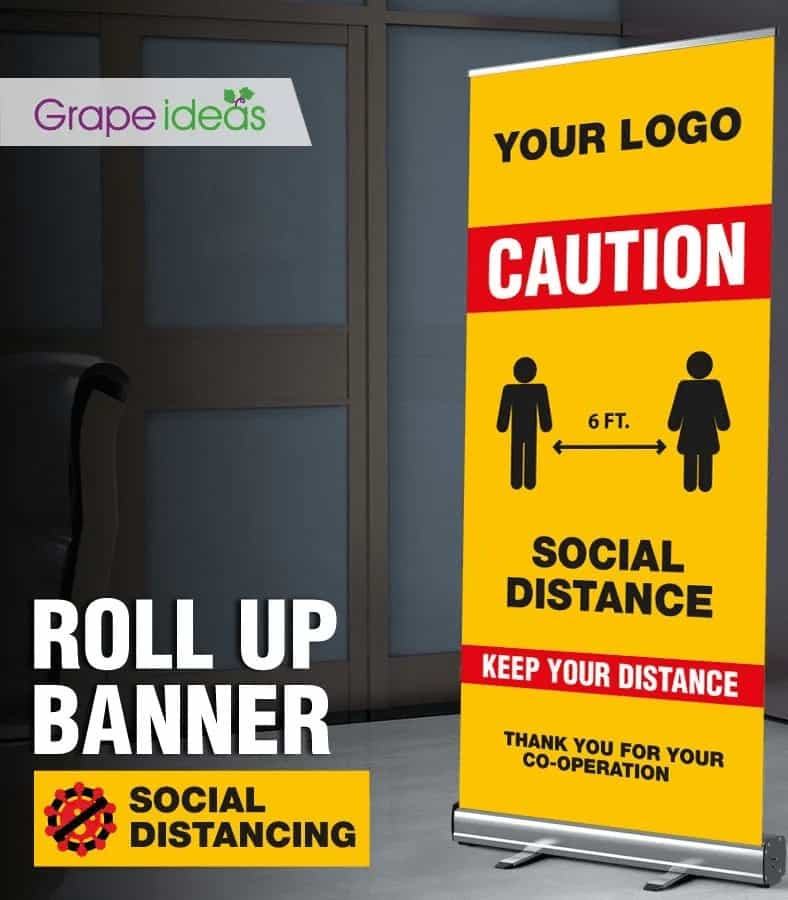 Covid-19 roll up banner