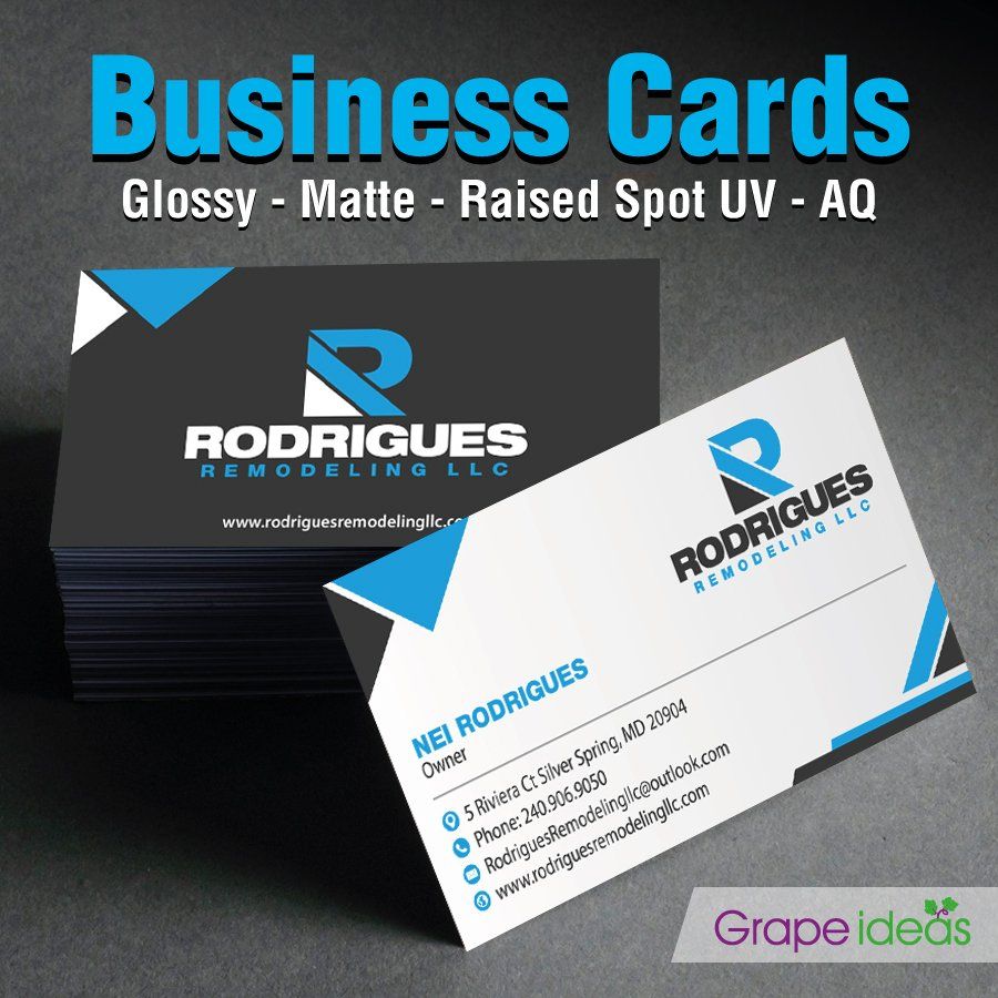 blue high quality printed card