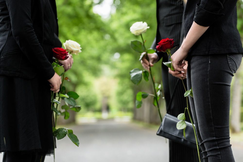 Family In Guard Of Honor At Funeral, Only Torso Of People To Be Seen — Trusted Funeral Directors On The Central Coast, NSW