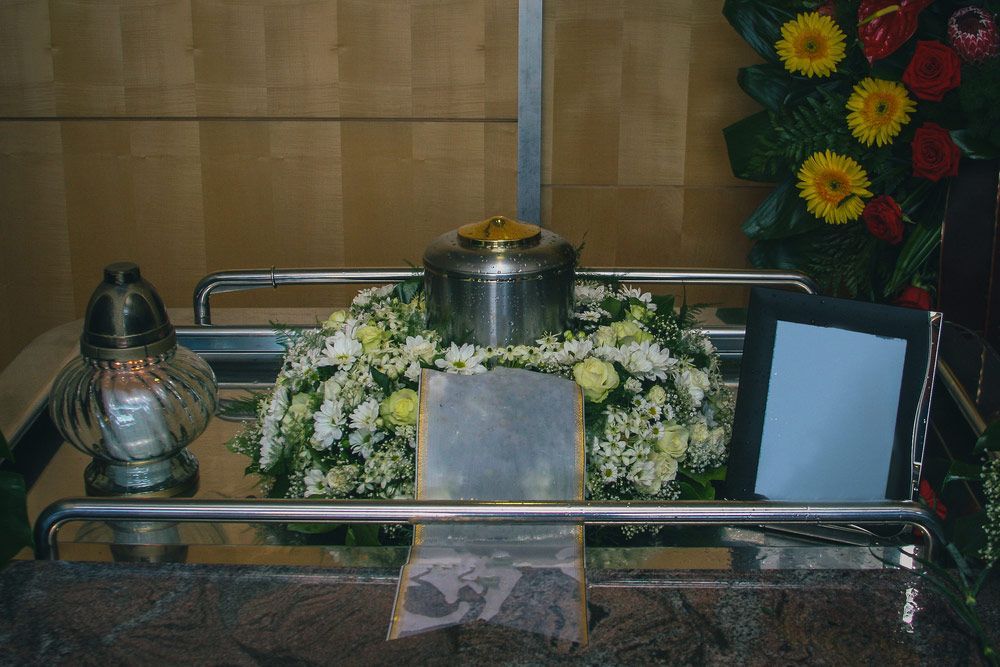Memorial Service Before Burial With Visible Picture Frame — Funeral Extras & Urns in The Entrance, NSW