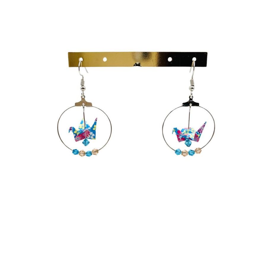 boucles d'oreilles origami