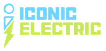 Logo: "ICONIC ELECTRIC" text, with a person-shaped icon holding a lightning bolt.