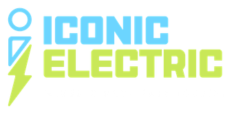 Logo: "ICONIC ELECTRIC" text, with a person-shaped icon holding a lightning bolt.