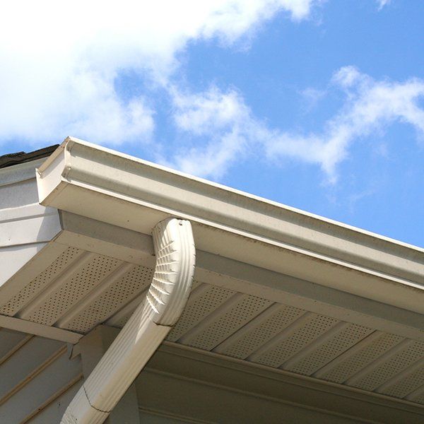Light Colored Gutter Design — Paducah, KY — Chambers Roofing Co. Inc.