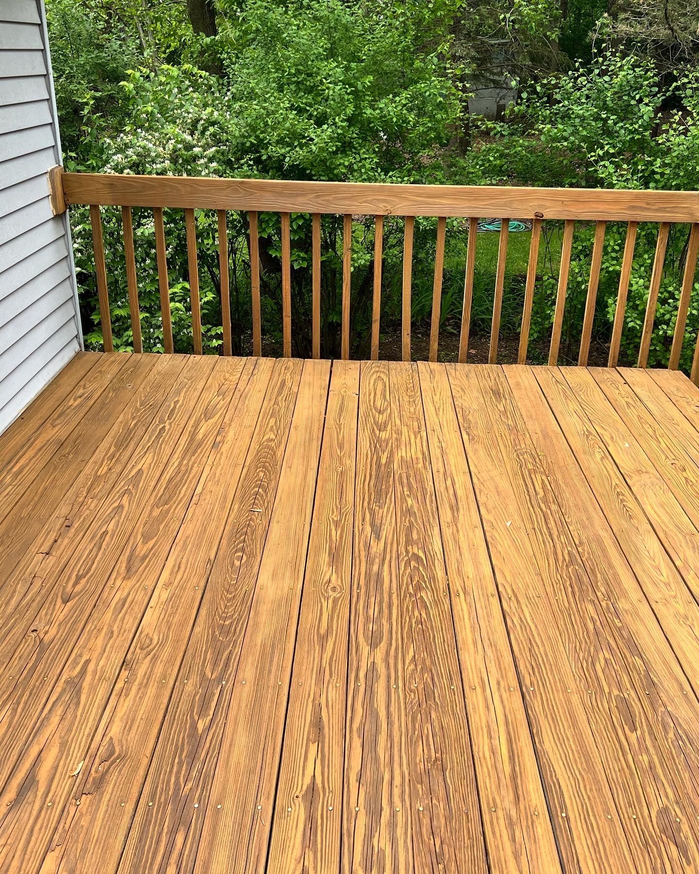 deck staining before and after
