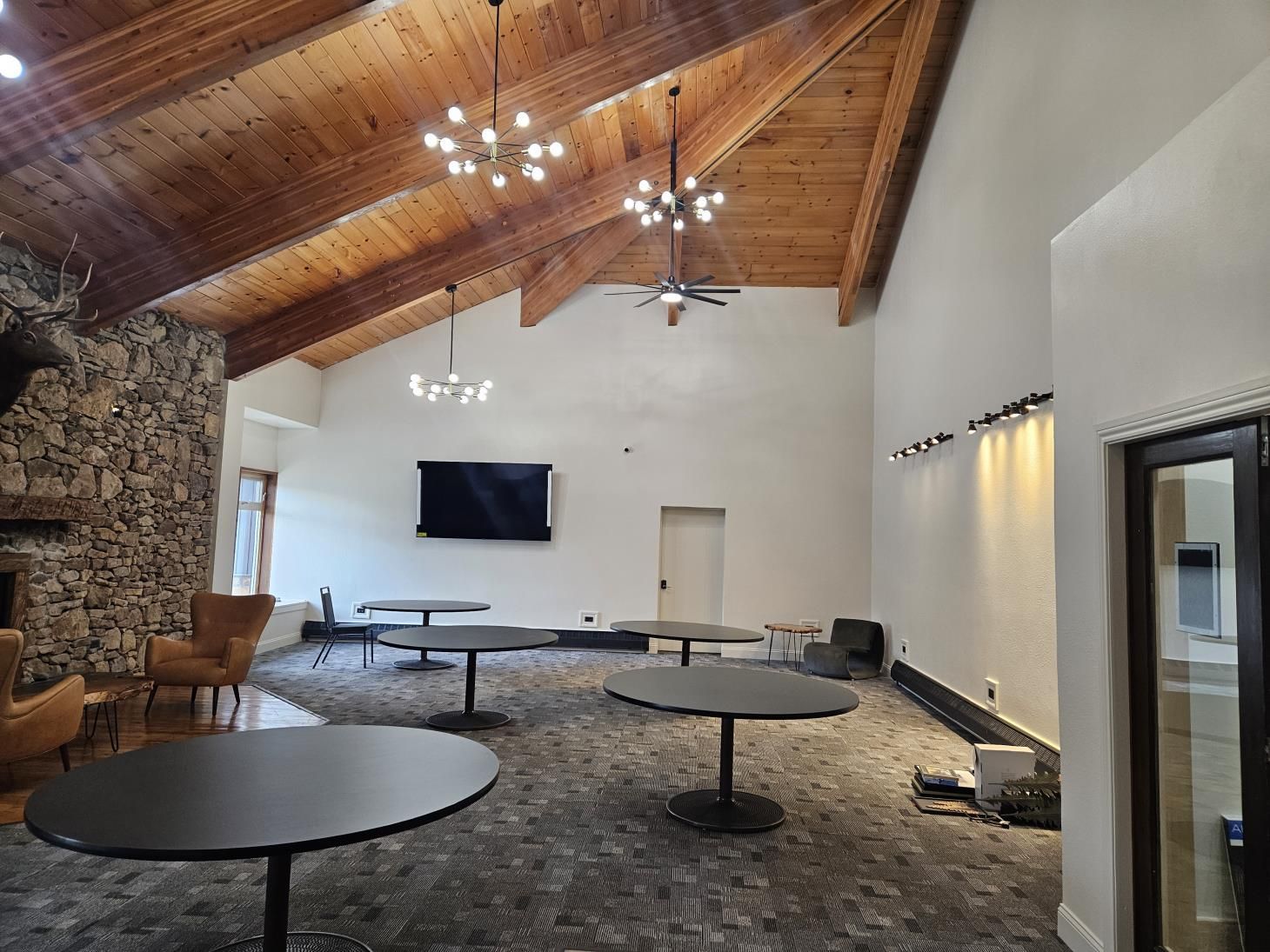 Gray concrete paving stones in a beautiful pattern.