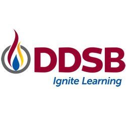 A logo for oddsb ignite learning with a flame and a drop of water.