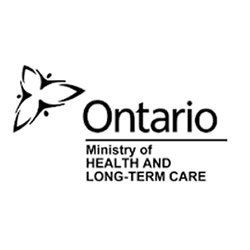 The logo for the ontario ministry of health and long-term care.