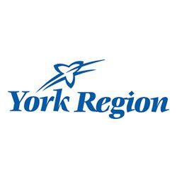 The logo for the york region is blue and has a star on it.