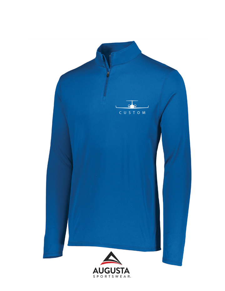 A blue augusta sportswear long sleeve shirt