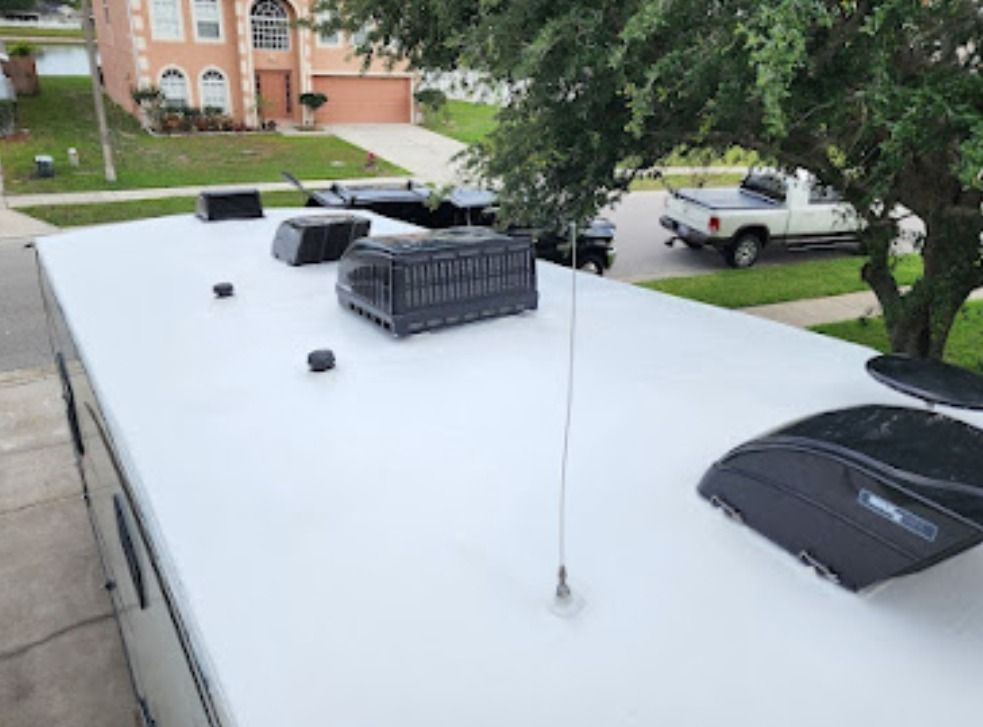 An RV Roof done by RV Roofing Solutions