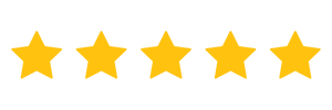 Five yellow stars in a row, indicating a five-star rating.