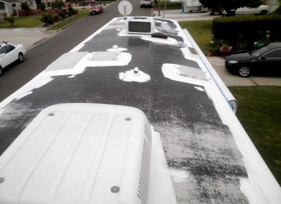 An RV Roof desperate for RV Roofing Solutions