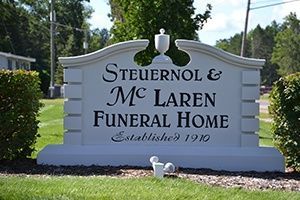 Steuernol & McLaren Funeral Homes Sign